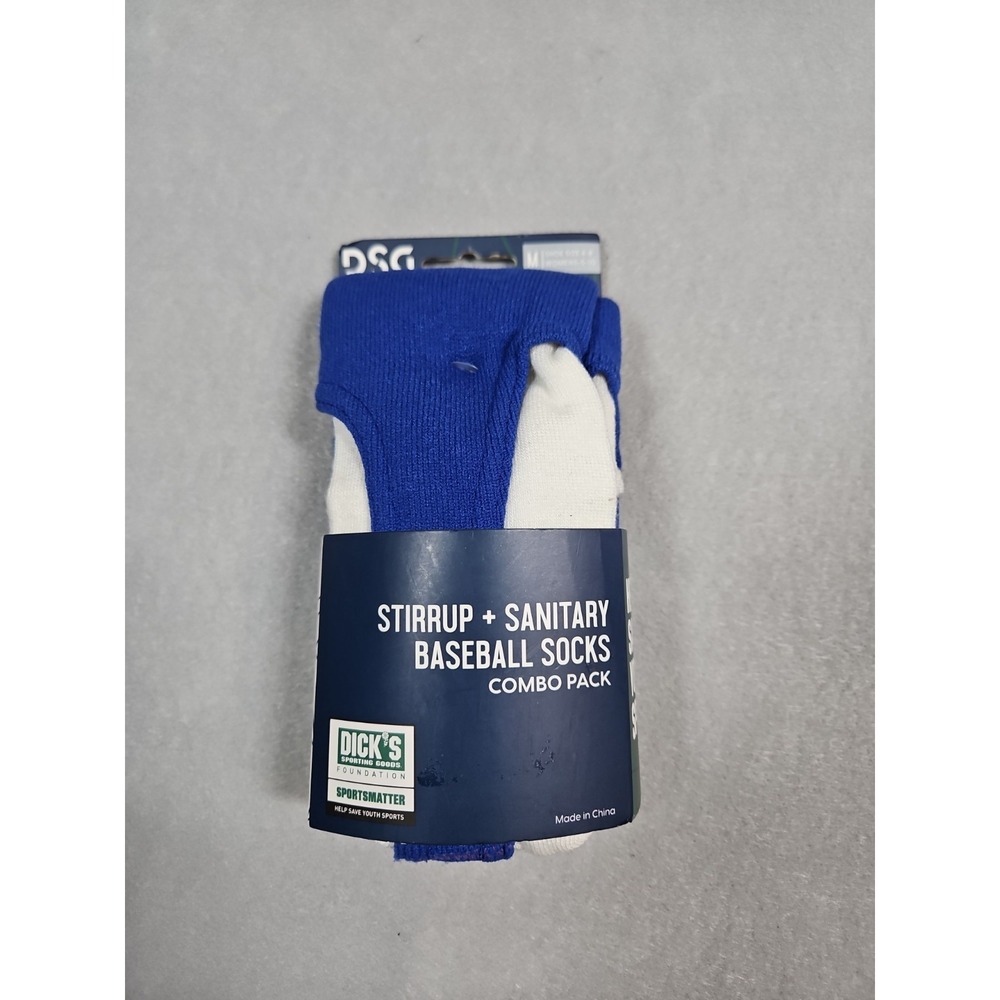 DSG Womens Blue Stirrup & Sanitary Baseball Socks Womens Size 5 - 10 (M) - New‎